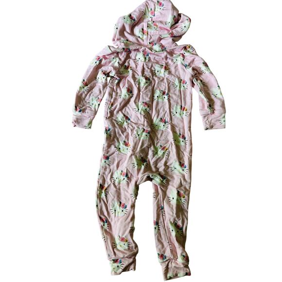Posh Peanut Pastel Pink Hello Kitty French Terry
Hooded Ruffle Romper 12-18mos - Picture 4 of 6